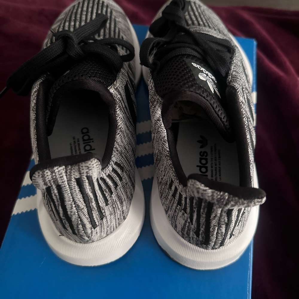 Adidas Kids Striped Black and White Sneakers